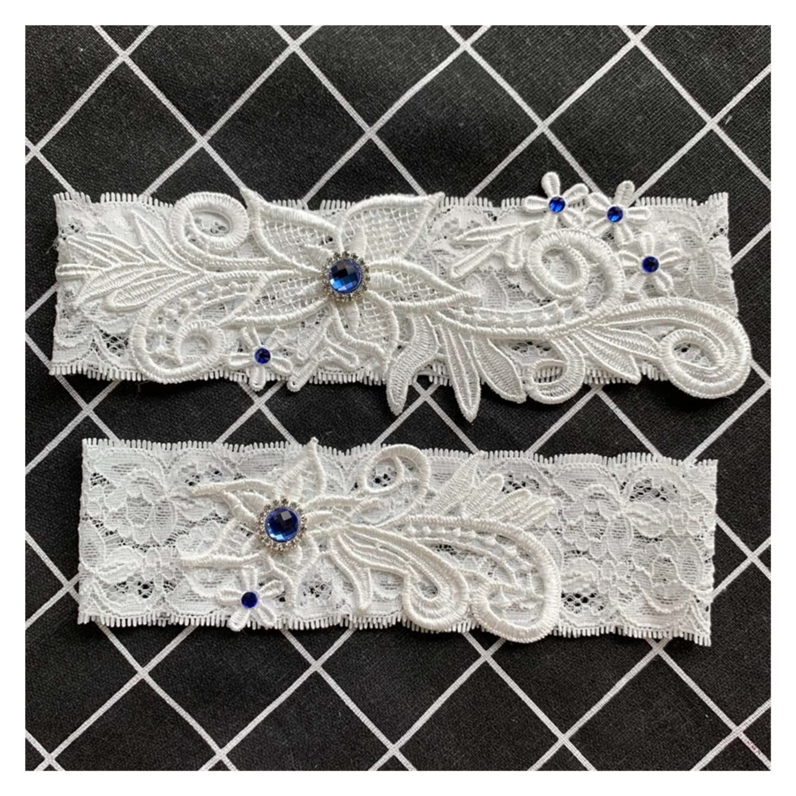 Elegante Reggicalze Elastico in Pizzo da Sposa, Anello da Coscia Sexy, Accessori da Sposa Cosplay (Colore : Rosso, Dimensioni : Taglia Unica) (Rosso Taglia Unica) (Blu Taglia Unica)