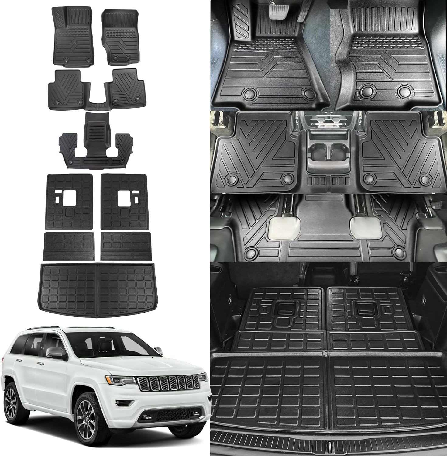 Amazon.com: Rongtaod Floor Mats Compatible with 2021-2024 Jeep Grand ...