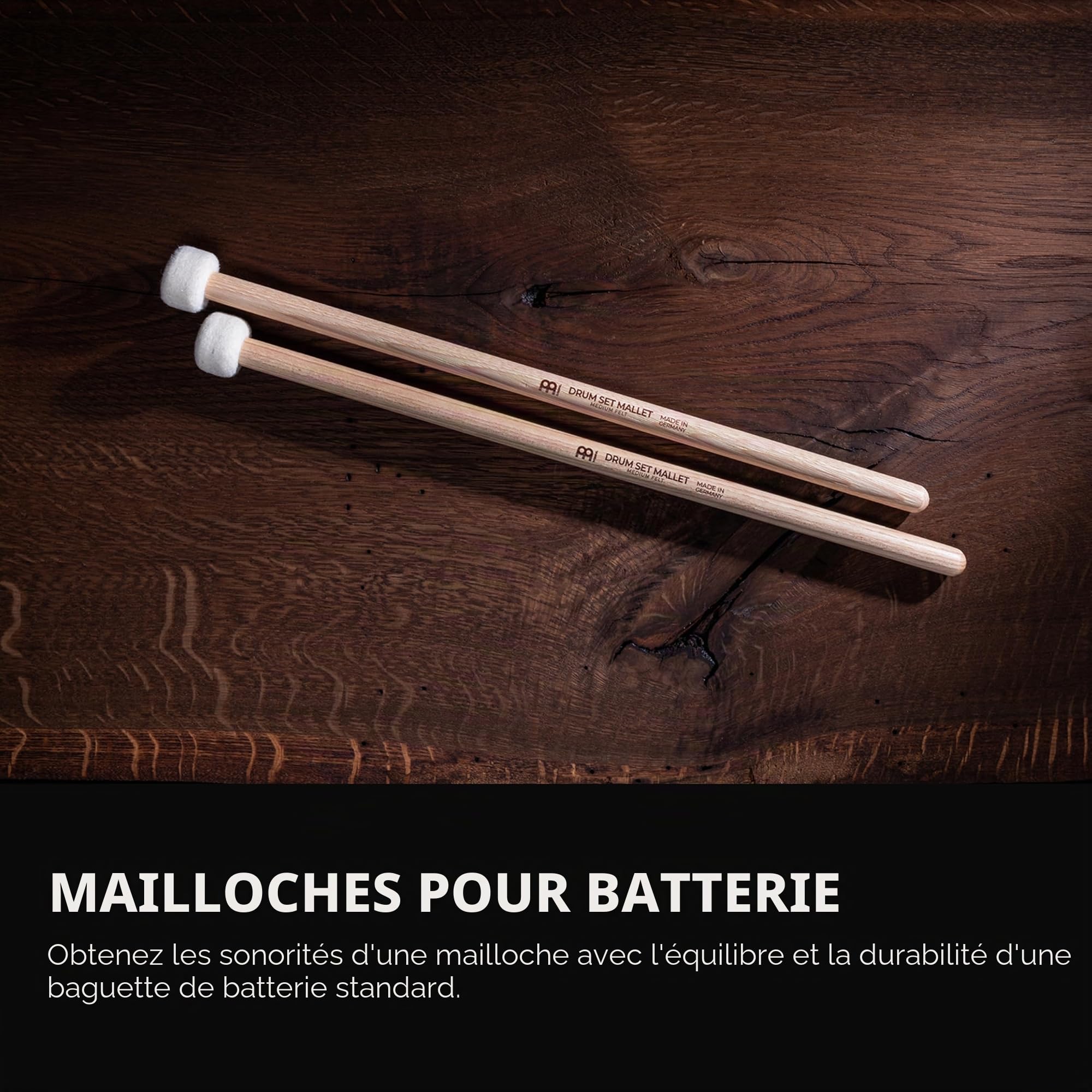 Meinl Mailloche moyenne pour batterie - Maillet de percussion de concert