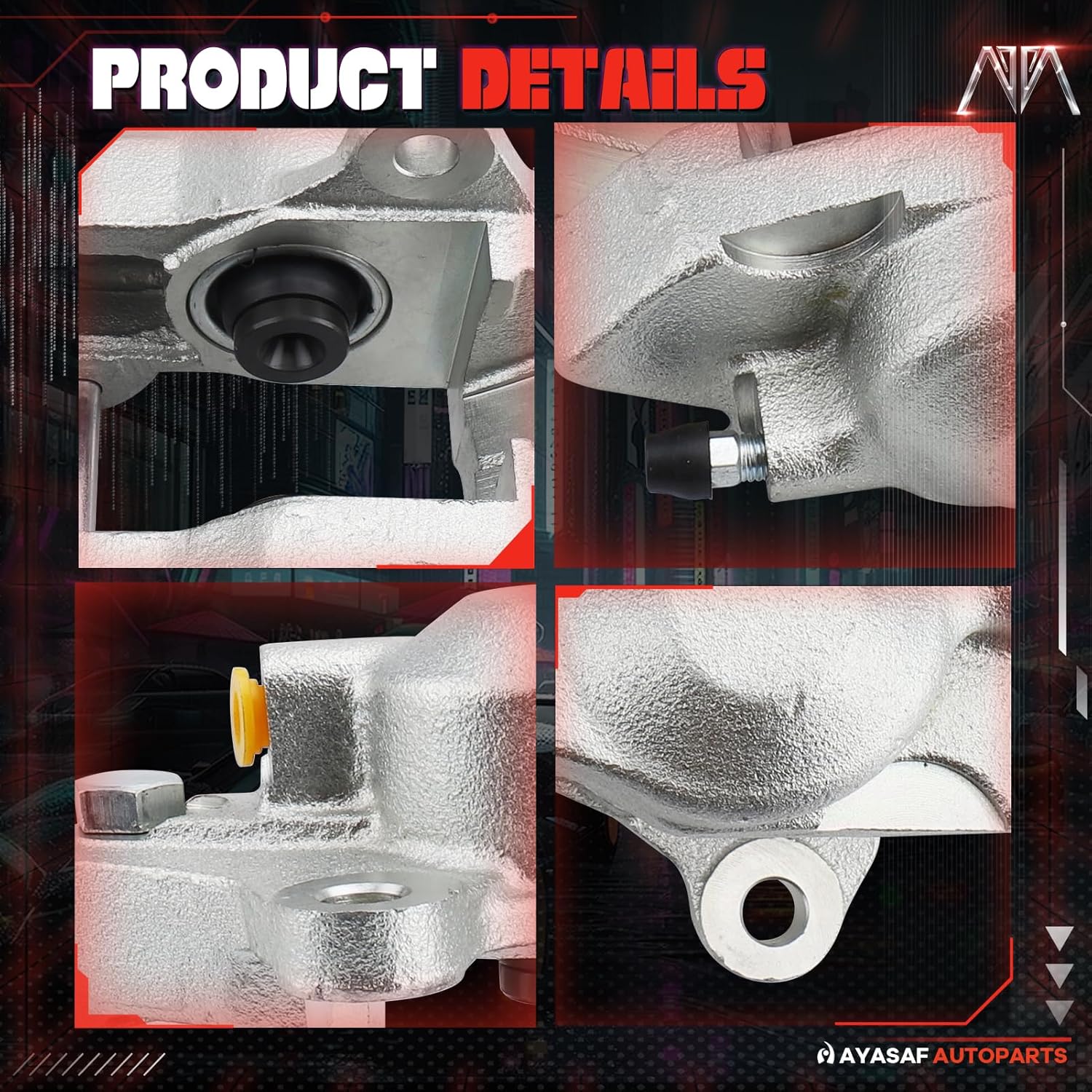 MAYASAF 187016+187017+187019+187020 Front & Rear Left & Right Brake Caliper for Chevy Corvette 1965 1966 1967 1968 1969 1970 1971 1972 1973 1974 1975 1976 1977 1978 1979 1980 1981 1982