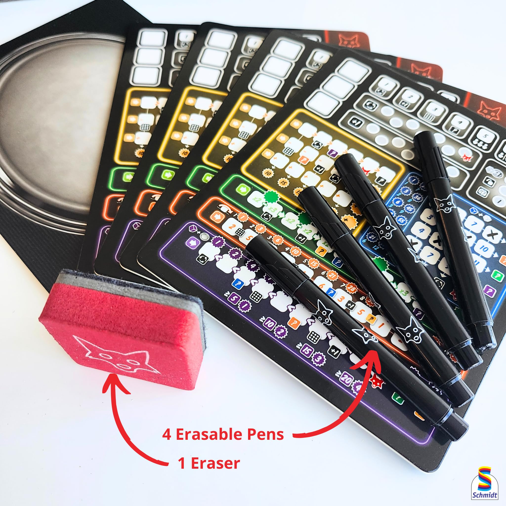 Schmidt Spiele - Clever! Royal Deluxe Edition - Roll- und Schreibspiel - Strategie, schnelles Spiel - Brettspiel - Englische Version - 88541