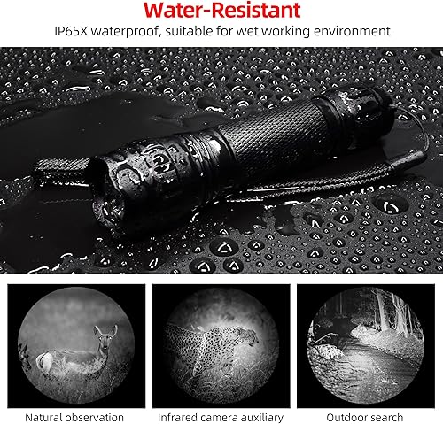 Miniatura 6 de DARKBEAM Luz infrarroja de 850 nm para visión nocturna LED de largo alcance y mini linterna IR debe funcionar con equipo infrarrojo iluminador