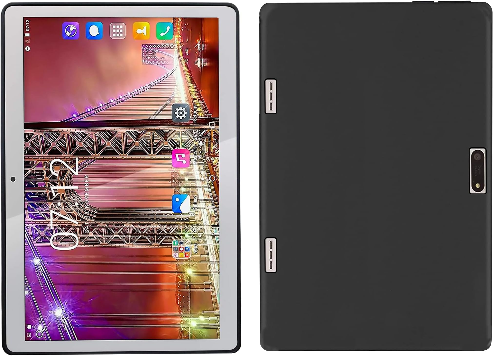 Plain Design Matte Finished Soft Back Case Cover Compatible for Fusion5 4G Tablet 10.1 Inch (25.65 cm) (Black)