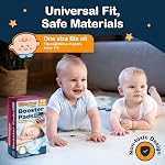 Inspire Dimples Booster Pads, Baby Diaper Doubler with Adhesive - Boosts Diaper Absorbency - No More leaks 30 Count (with Adhesive for Secure Fit) (30 Count)