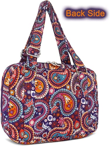 Miniatura 7 de Lost Deer Fundas para la Biblia con correas ajustables para el hombro, para mujer, funda de tela de algodón acolchada floral para la Biblia,