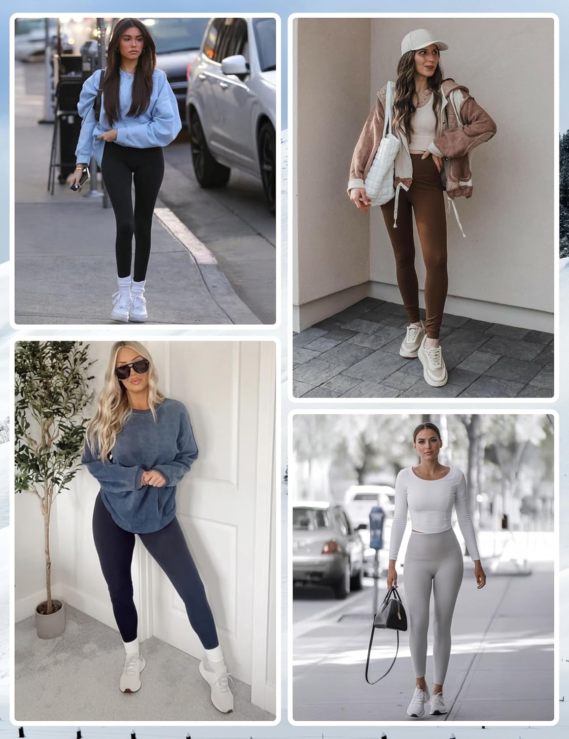 FEYHAY Women's Fleece Lined Yoga Pants Thermal Winter High Waisted Tummy Control Leggings - Image 4