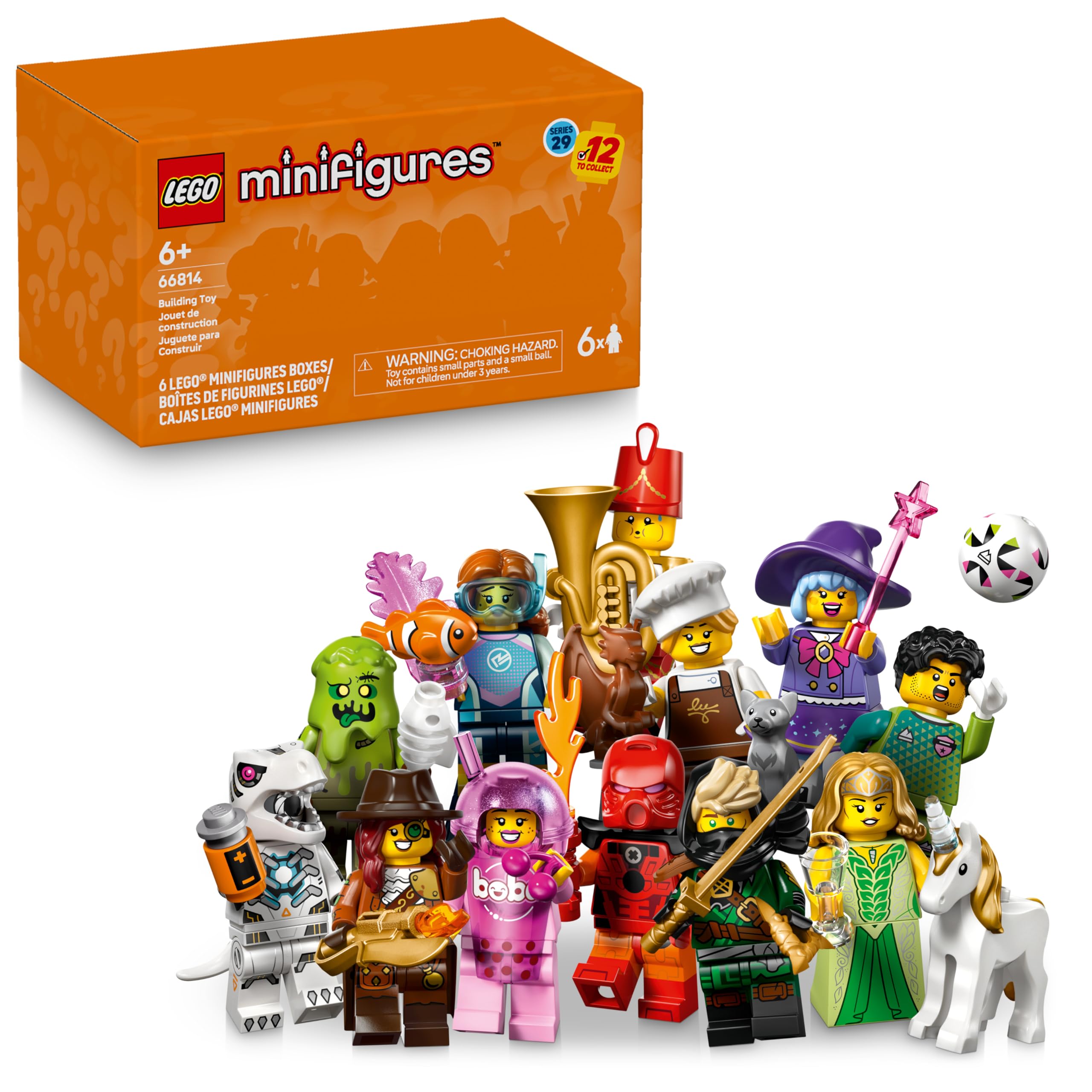 Photo 1 of LEGO Minifigures Series 29 6 Pack - Mystery Box Multipack - Birthday Party Favors for Boys & Girls, Ages 6+ - Goodie Bag Stuffers for Kids - 66814