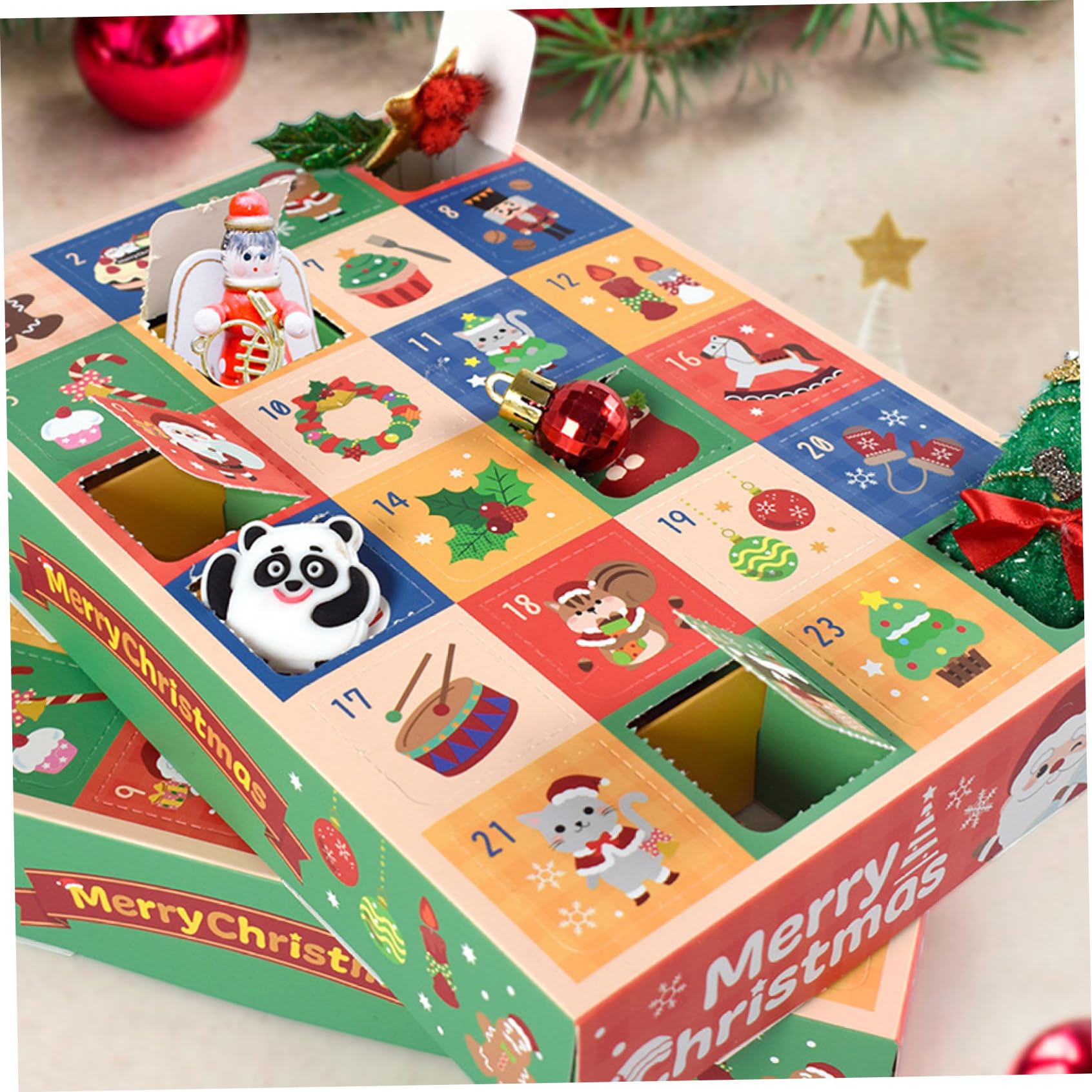 Calendario dell'Avvento fai da te da 10 pezzi, calendari dell'Avvento vuoti di Natale da 24 giorni da riempire, scatola creativa per il conto alla rovescia con numeri in cartone per bambini e ad.