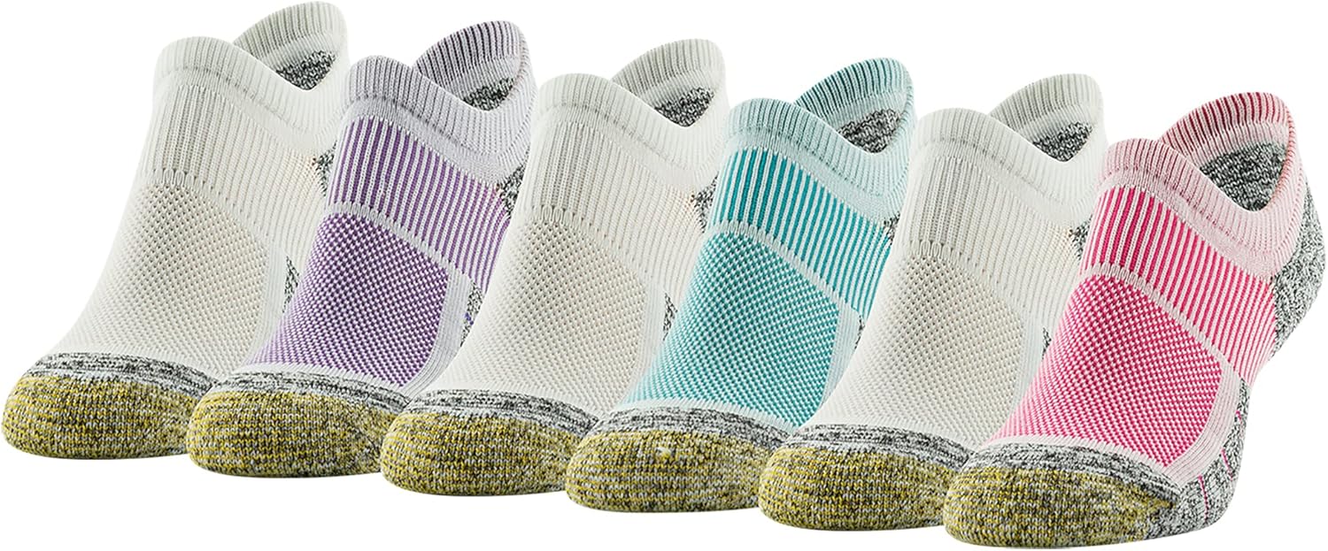 GOLDTOE womens Rebound Cushion So Low Socks, 6-pairs