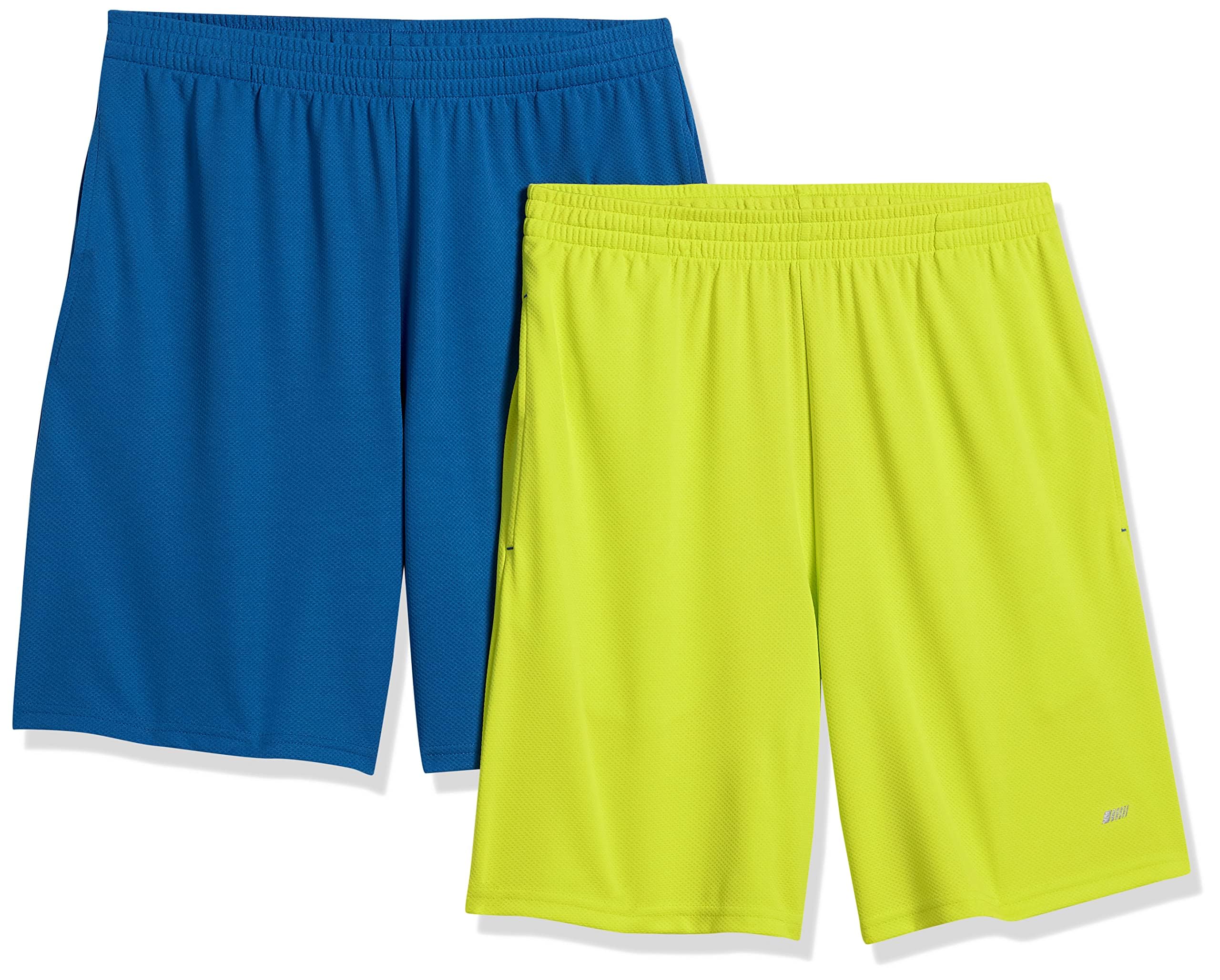 Amazon EssentialsMen's Performance Tech Loose-Fit Shorts (Available in Big & Tall), Pack of 2