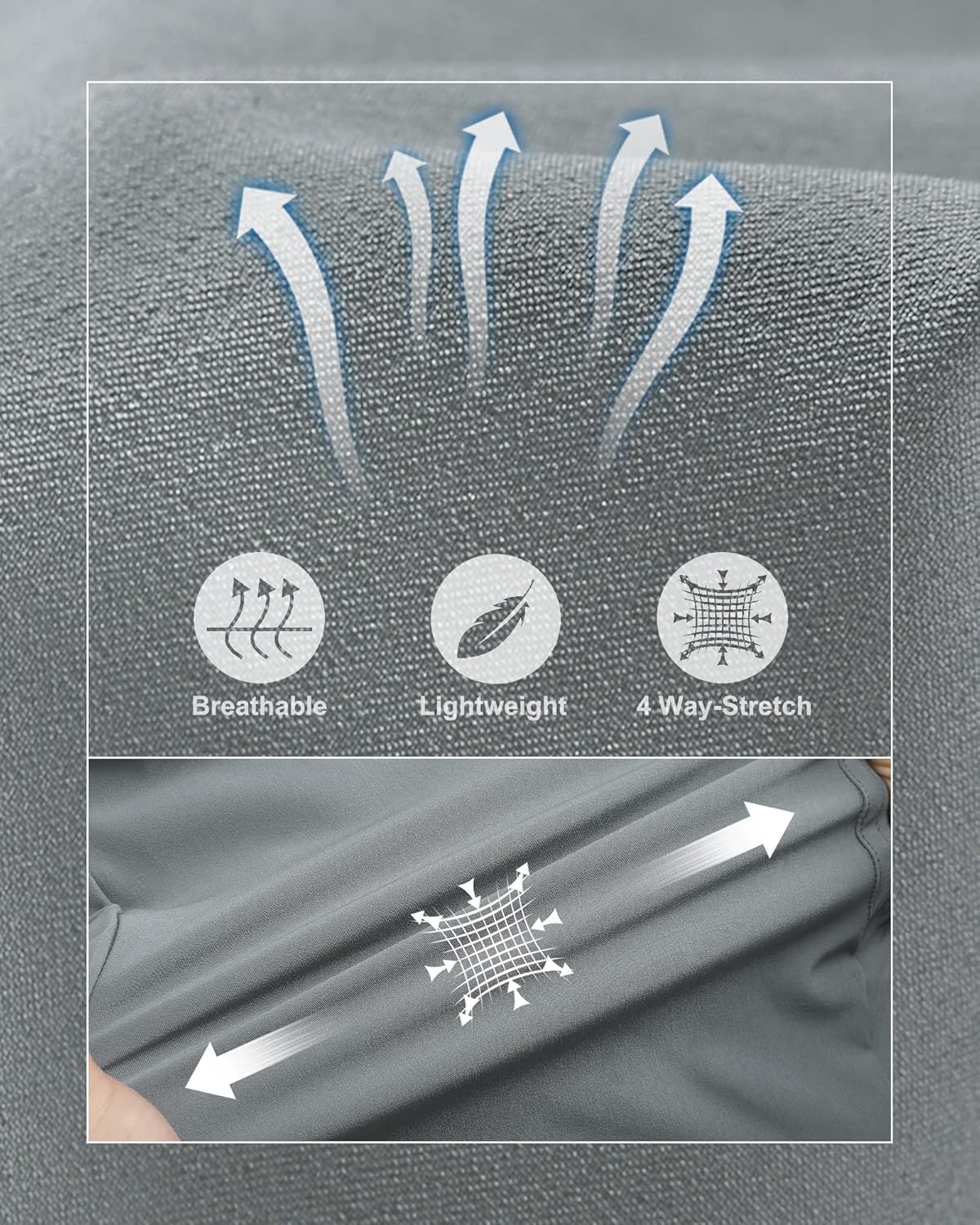 33,000ft Men's Golf Shorts Dry Fit, Lightweight Quick Dry Golf Stretch Shorts with Pockets 11" Inseam for Travel Casual - Image 4