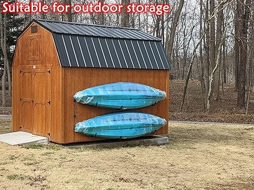 Miniatura 4 de Paquete de 6 ganchos de almacenamiento para kayak, colgadores de canoa de pared de 15.5 pulgadas, estante de almacenamiento de snowboard resistente