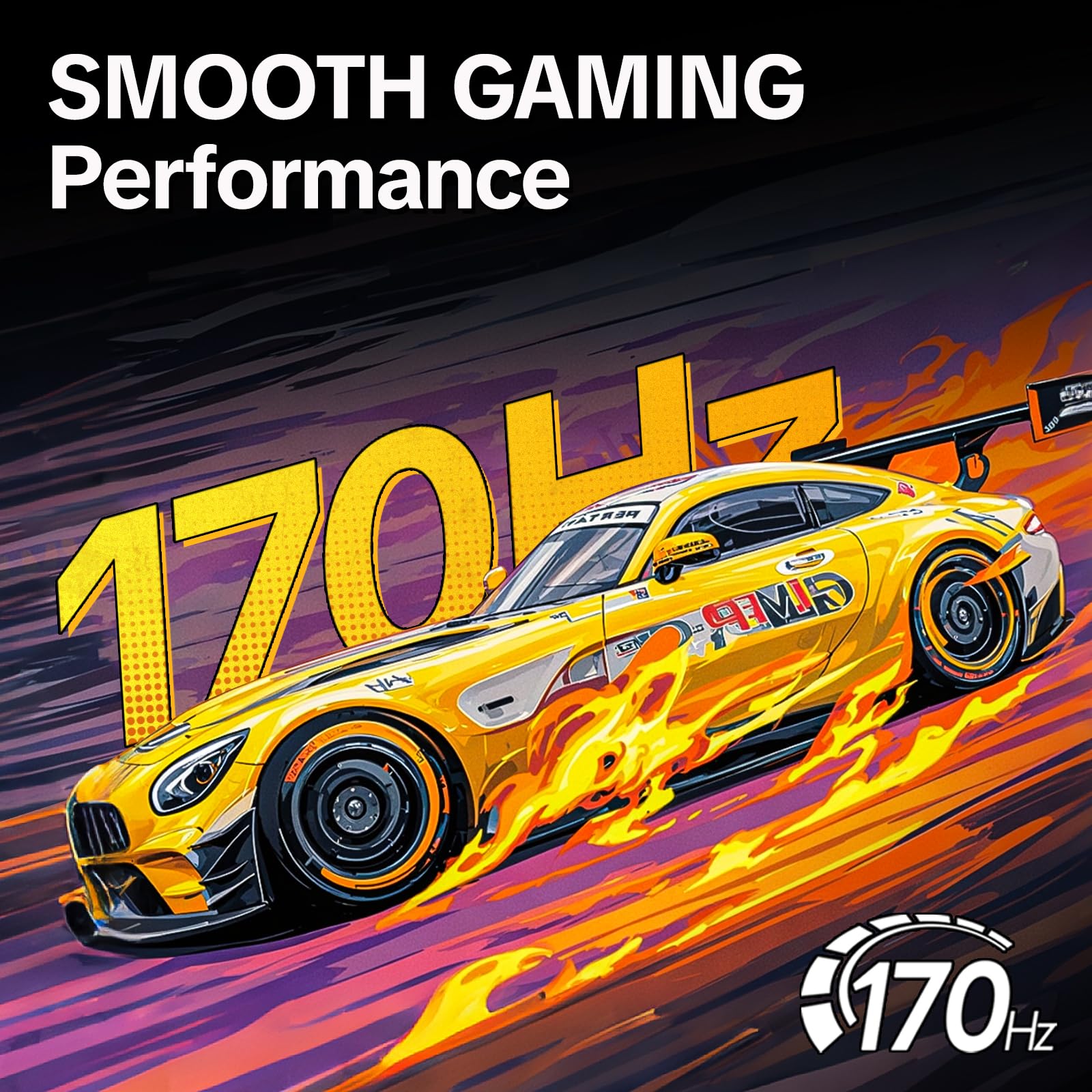 KOORUI 32 inch Curved Gaming Monitor,1440p(2560x1440),170Hz.1ms, 2K, QHD,VA 1500R, HDR10,Adaptive Sync, VESA & Eye Care Ultra-Thin Support DP/HDMI G3221SC — view 3