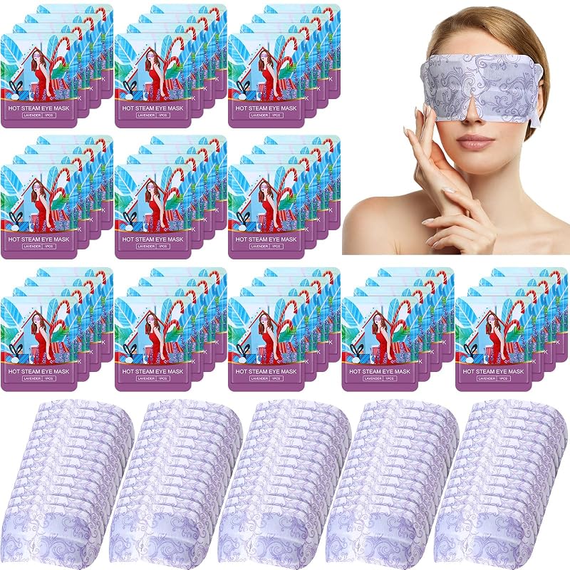 Máscaras de vapor aquecidas descartáveis Dansib, pacote com 60 unidades, lavanda