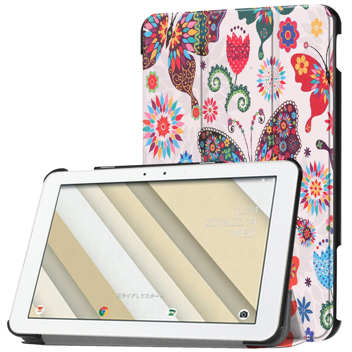 Amazon.co.jp: PCATEC au Qua tab QZ10 KYT33 ケース マグネット開閉式 