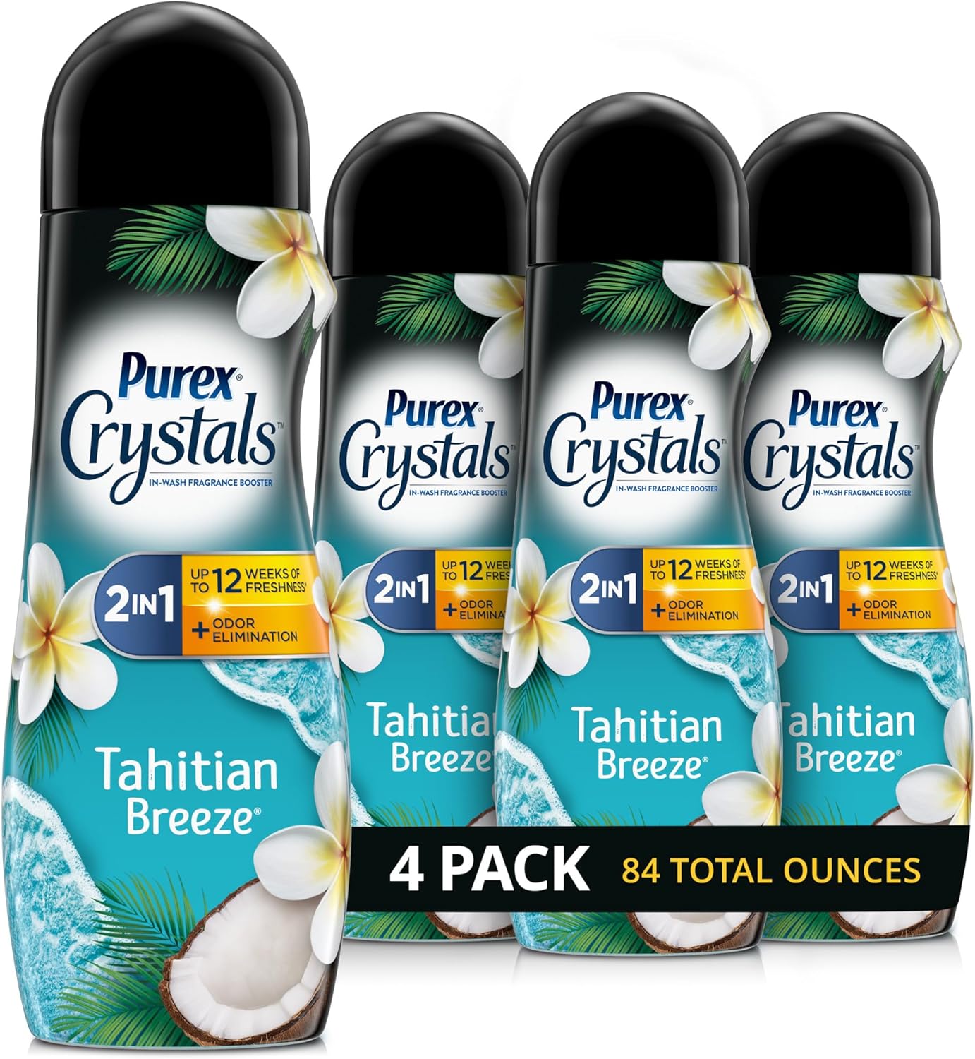 Purex Crystals in-wash Fragrance and Scent Booster,Tahitian Breeze,21 Ounce,(Pack of 8)