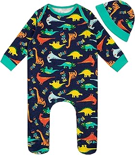 Harry Bear Baby,Clothing,Baby Boys 0-24m,Sleepwear & Robes,Sleepsuits Harry Bear Baby Boy Sleepsuit and Hat Dinosaur