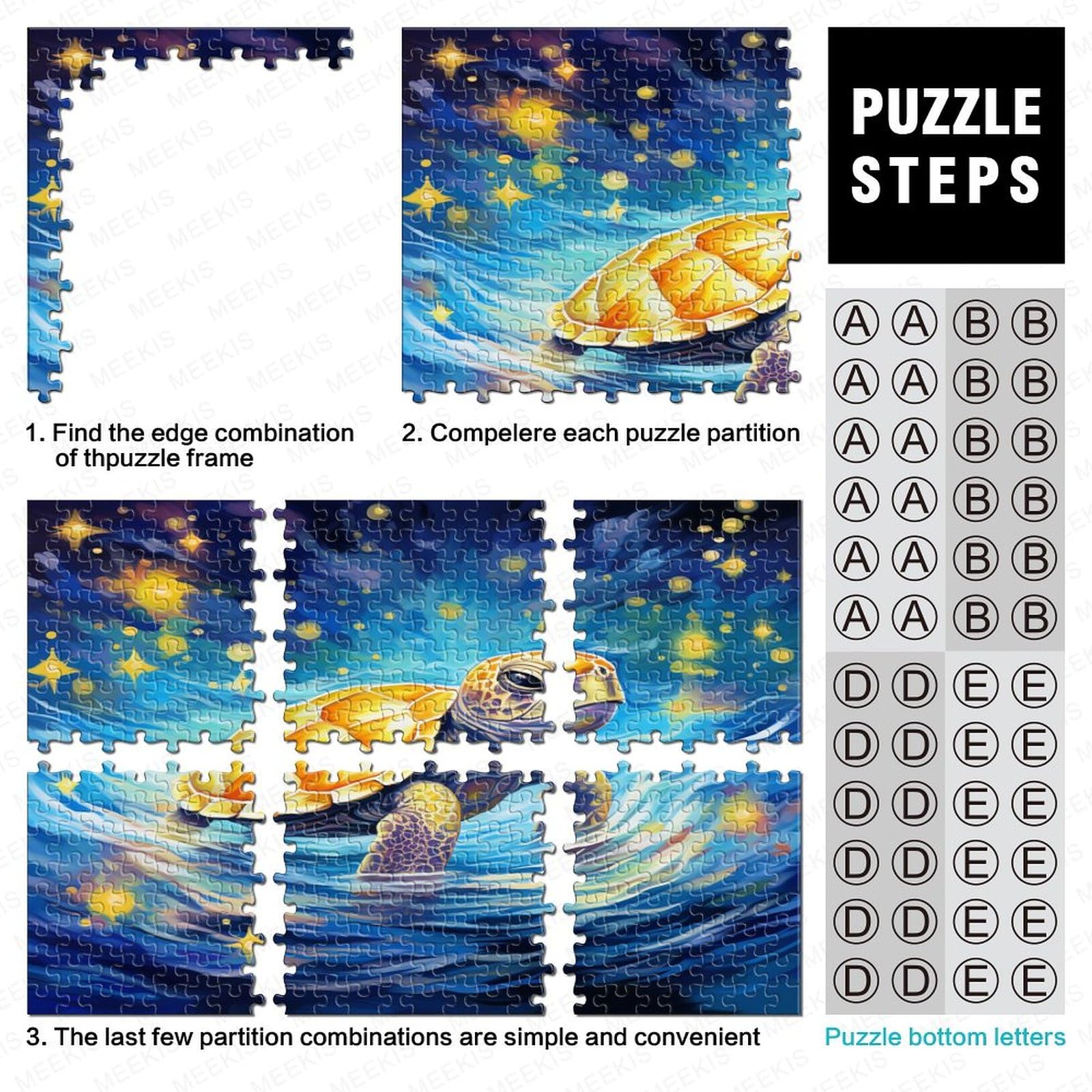 Schildkröte Bier Puzzle 1000 Teile - Herausforderndes Erwachsenenpuzzle 38x26cm