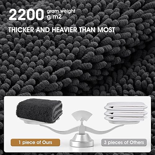 Miniatura 9 de IM HOME Chenille Absorbent Outdoor Doormat 36" x 24", Washable Muddy Door Mats for Dog Non Slip Indoor Doormat Dog Mat for Muddy Paw Front Inside