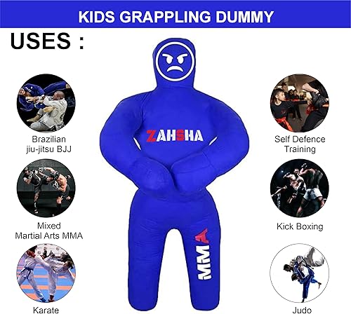 Miniatura 17 de Muñeco de agarre para niños, lona premium, doble costura, muñeco de entrenamiento realista 39.4 in sin relleno