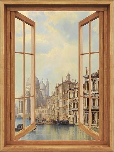 Miniatura 9 de SIGNWIN Adhesivo de pared removiblemural de pared, vista aérea aérea italiana de Venecia, paisaje urbano, naturaleza, desierto, fotografía,