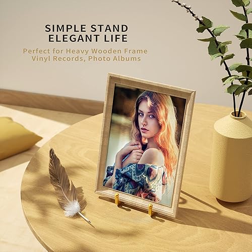 Miniatura 4 de Paquete de 4 soportes de placa para exhibición, soporte cuadrado de metal de 4.5 pulgadas para placa de alambre + soporte de soporte para marco de