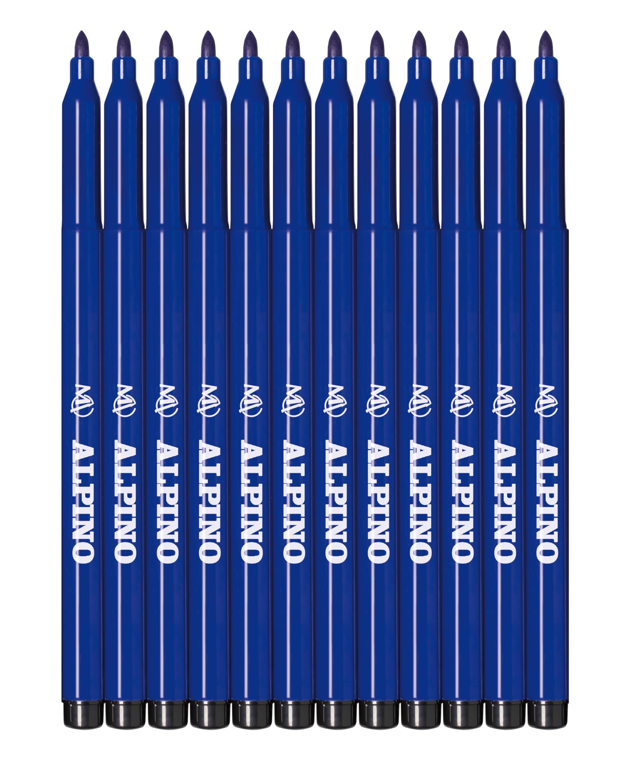 Estuche Alpino De 12 Rotuladores Lavables – Colores Brillantes, Punta De Fibra Resistente Y Tinta A Base De Agua, Ideal Para Niños