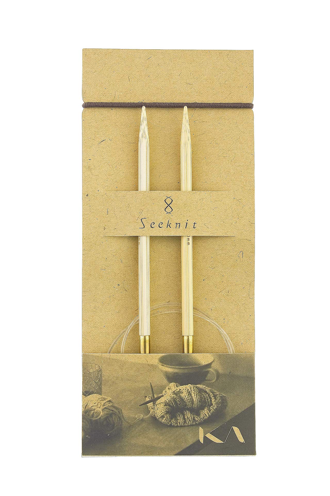 KA Bamboo Knitting Needle 16" Circular Size 15 KA04295 Beige Nylon Circular Knitting Needles 40cm x 10mm