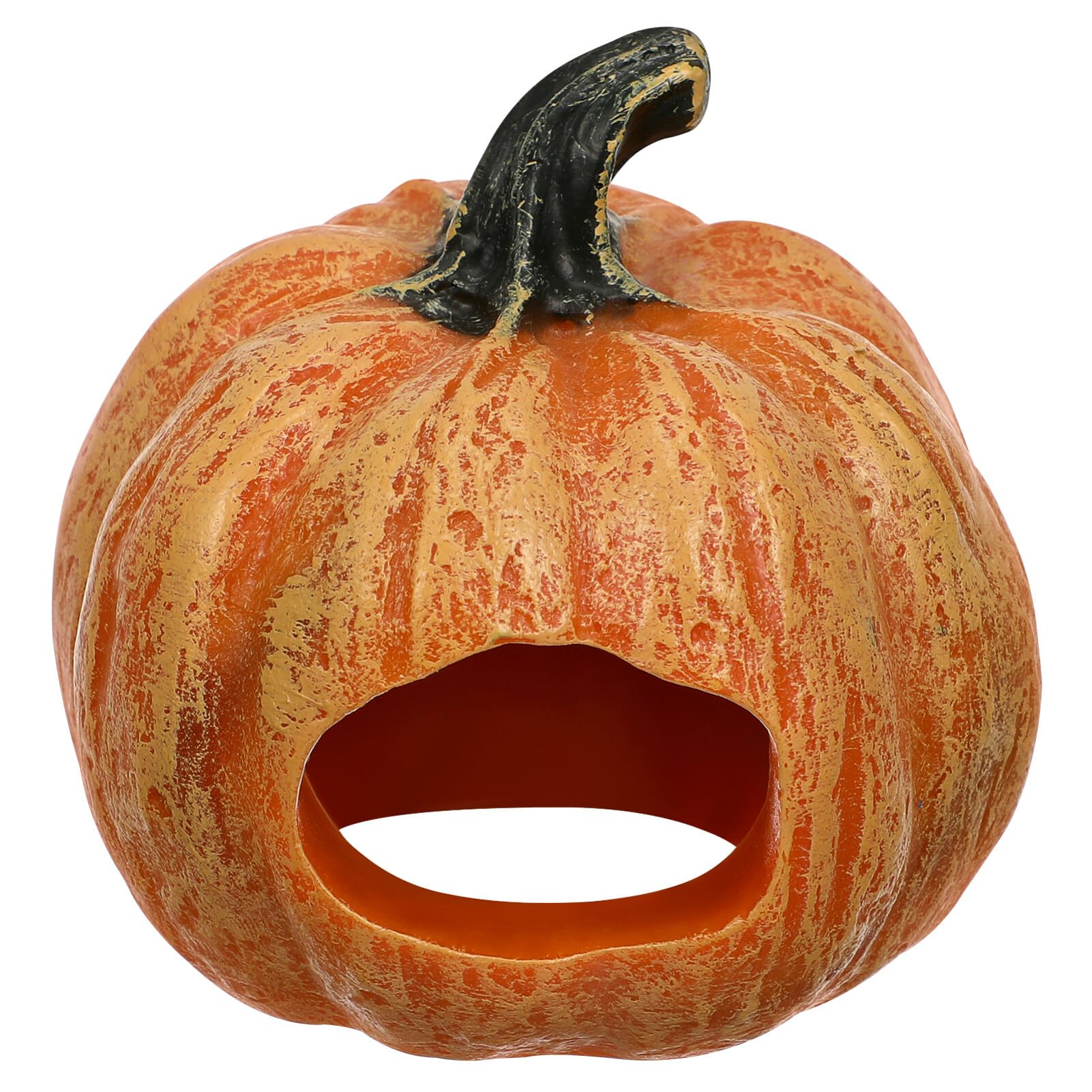 POPETPOP Fish Tank Resin Habitat Pumpkin Cave Hide-Out Small Aquarium D cor Ornaments - Fat Pumpkin
