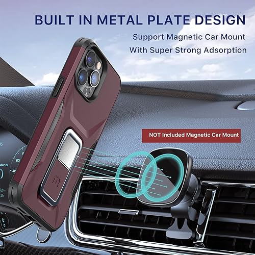 Miniatura 3 de MYBAT Pro Stealth Series - Funda para iPhone 14 Pro Max con soporte de 6.7 pulgadas, soporte magnético para automóvil, resistente protección contra