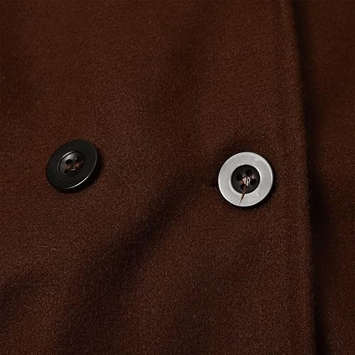 Miniatura 5 de Women Fashion Solid Color Outwear Winter Long Jacket Long Sleeve Lapel Trench Jacket Craft Wind Temperament Jackets