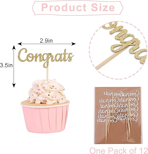 Miniatura 2 de Decoraciones para cupcakes de felicitaciones para graduación  Selecciones de comida de felicitación, decoraciones de fiesta de graduación, adornos