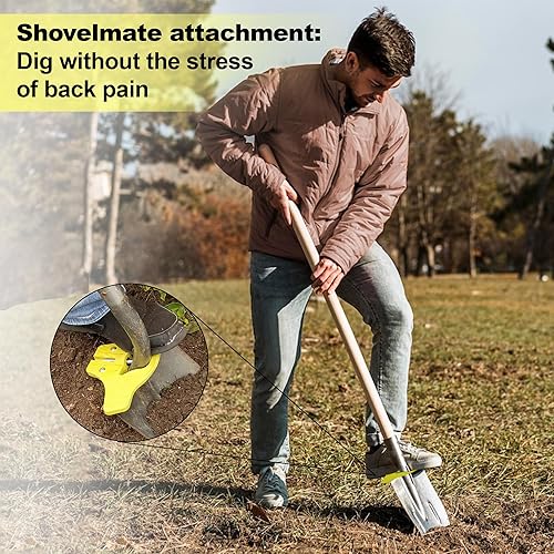 Miniatura 4 de Accesorio de pala antideslizante (juego de 2) verde, resistente y resistente, accesorios de herramientas de ahorro de espalda para excavar más