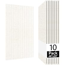 Olanglab Acoustic Wall Panels 10 Pack, 48 x 24 per Acoustic Panels Sound Absorbing, Decorative Sound Panels for Home Studio and Office, Light Beige