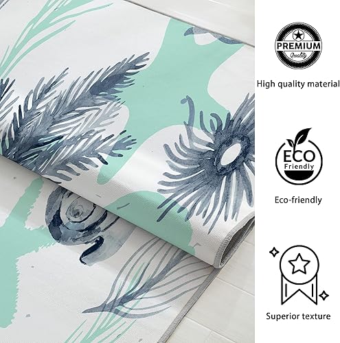 Miniatura 7 de Tritard Alfombras Coastal Area Rugs - Alfombras náuticas con temática de playa, antideslizantes, lavables a máquina, modernas para sala de estar o