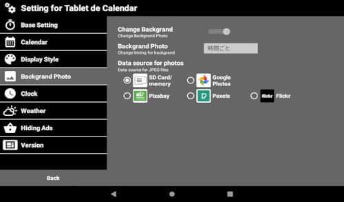 Tablet de Calendar