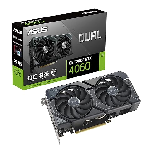ASUS Dual GeForce RTX™ 4060 OC Edición 8GB GDDR6 (PCIe 4.0, 8GB GDDR6, DLSS 3, HDMI 2.1a, DisplayPort 1.4a, Diseño de 2.5 ranuras, Diseño de ventilador Axial-tech, Tecnología 0dB y más)