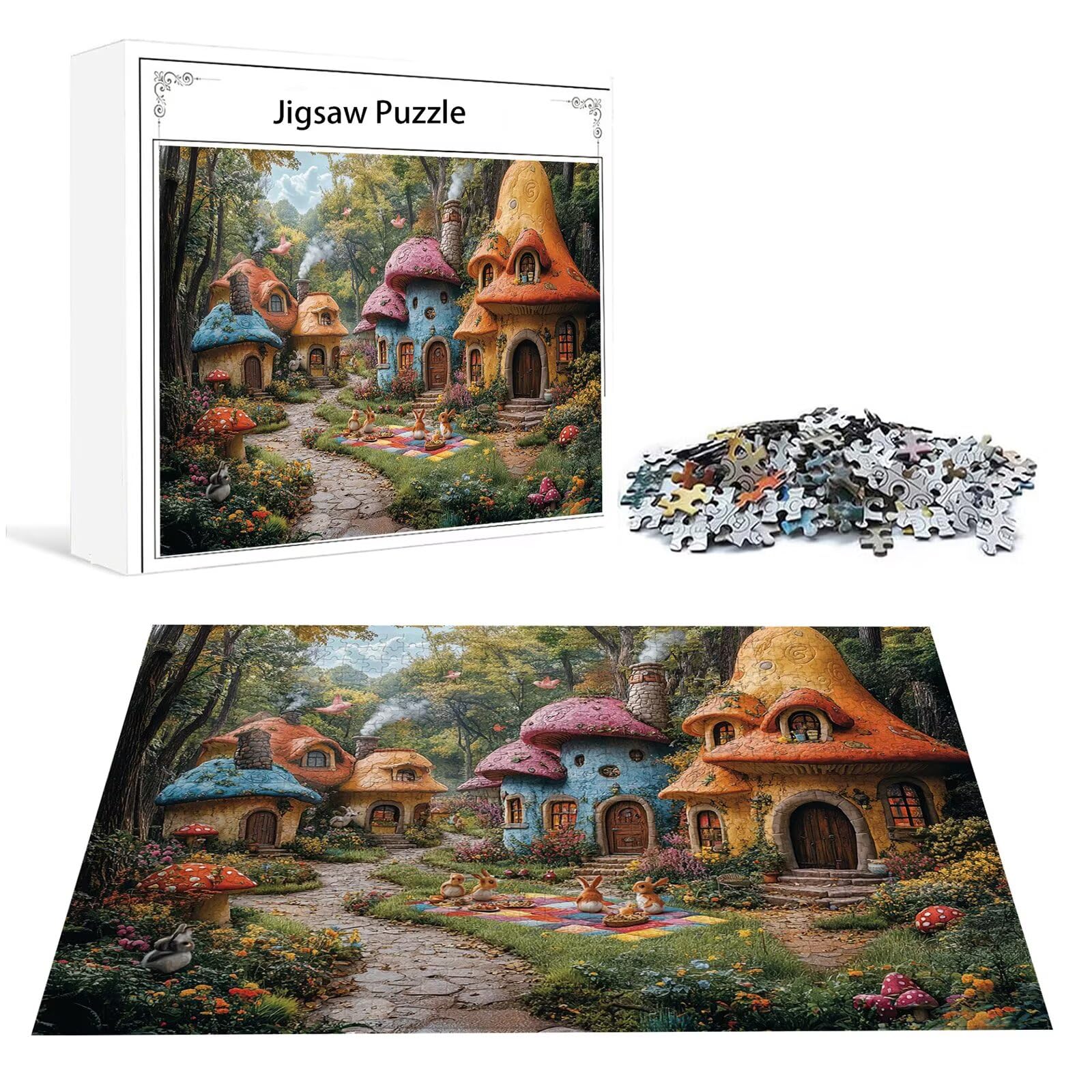 Rêve Puzzle 2000 Pieces Adultes Cabine Puzzles Classiques Panorama Bois Difficile Impossible Geant Jigsaw Jeu éducatif Défi Jouet pour Enfants et Adulte dès 14 Ans Cadeau Homme Femme Boxed P-788