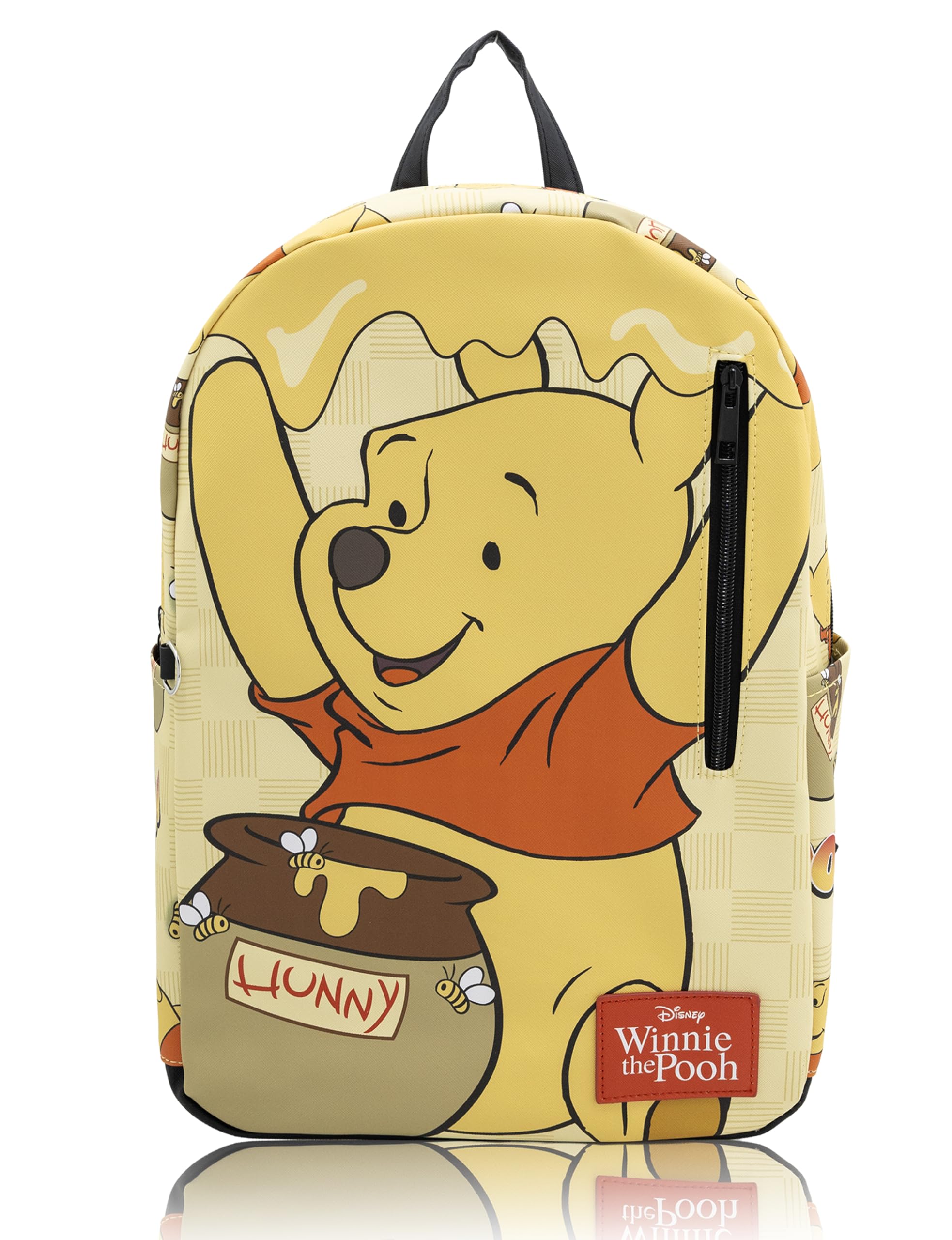 View 1 of ***DAMAGED - SEE NOTES/PICTURES***Disney Winnie the Pooh Backpack for Adults and Kids, 16in Saffiano Bookbag