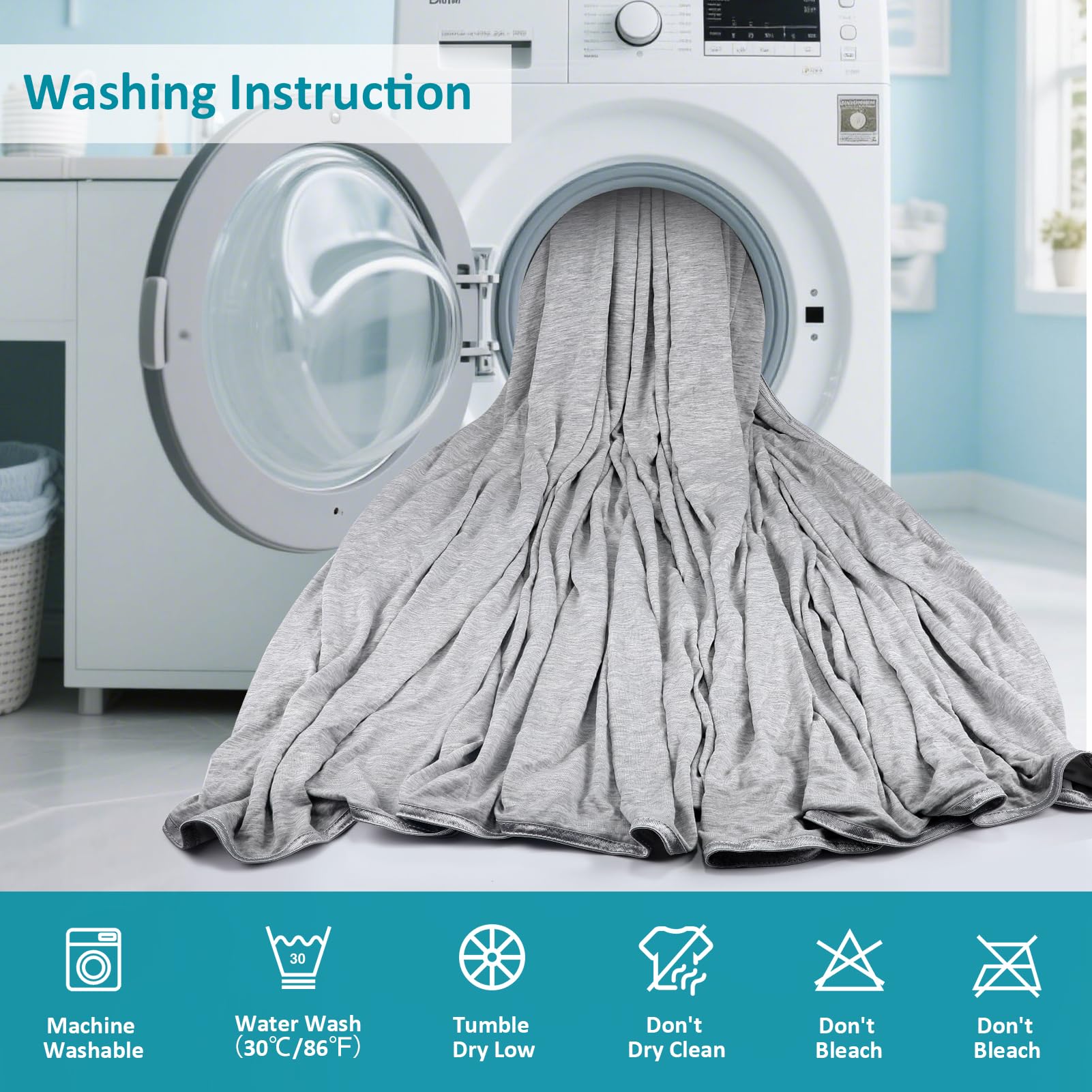 Uplayteck Manta Refrescante para Verano, 150×200cm Manta de Enfriamiento con Doble Cara, Transpirable Suave, ARC-Chill Q-MAX＞0.36, Mantafresca de Verano para bebés, Mascotas, familias(Gris)