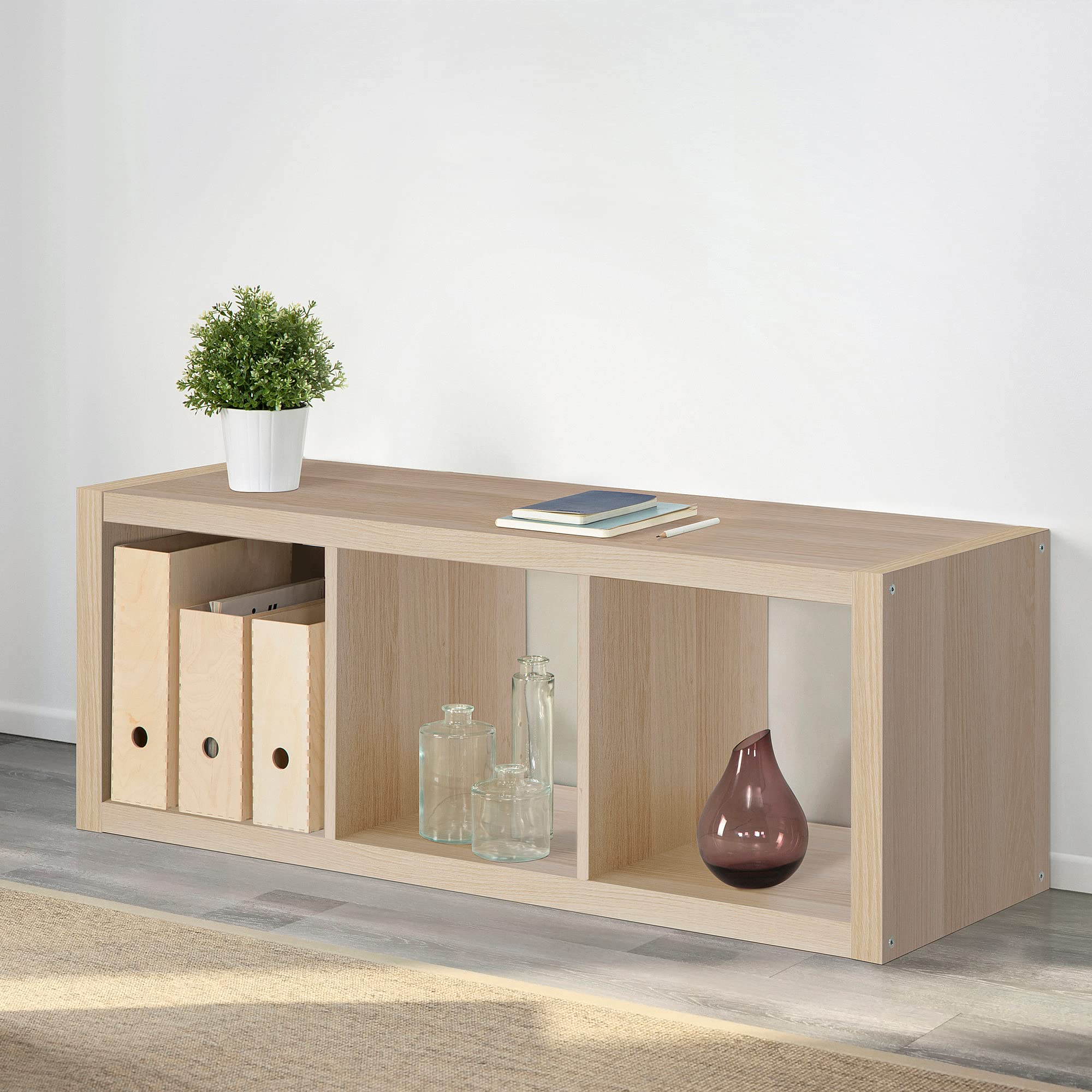 IKEA Regał KALLAX 42 x 112 cm, efekt białego dębu