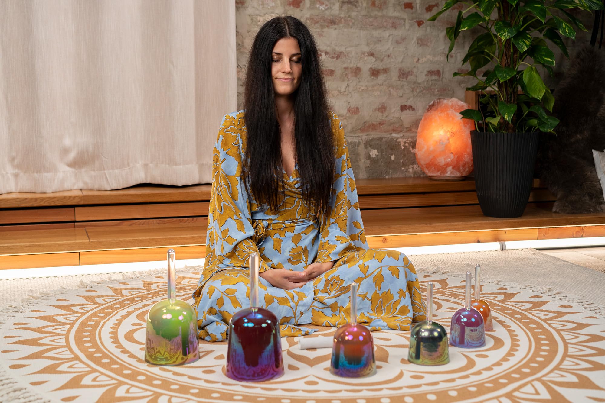 Essence Solfeggio Lot de 6 bols chantants en cristal avec maillets et sacs pour la méditation, la guérison par le son, la thérapie Reiki, le yoga