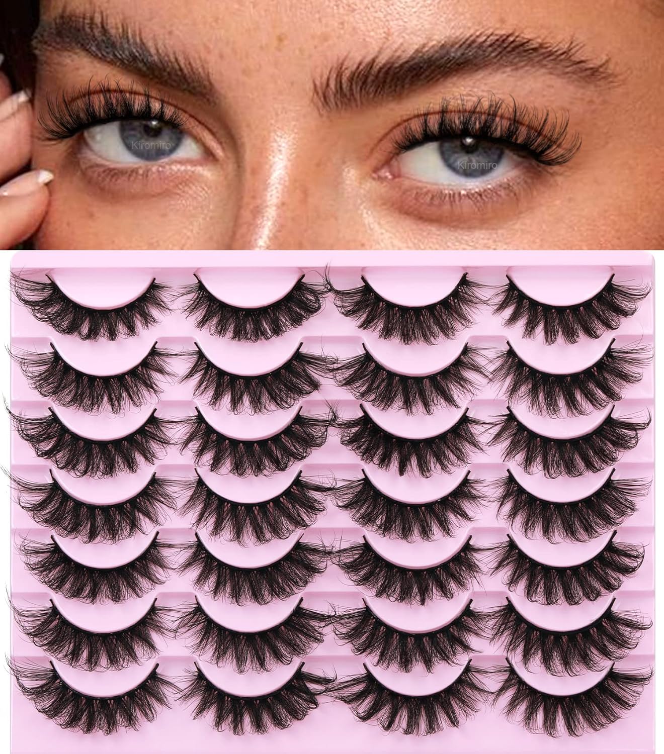 Mink Lashes Fluffy Russian Mink Lashes Extension 17mm Wispy