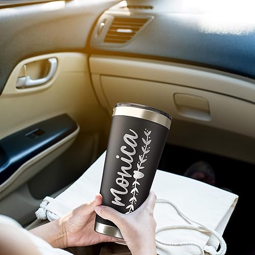 Miniatura 6 de Vasos personalizados actualizados, de acero inoxidable de 30 onzas, con tapa, 13 diseños, tazas personalizadas, taza de café aislada de doble pared