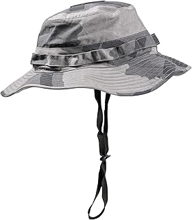 Black Gunpowder Tactical Boonie Hat Men Women Hunting Fishing Outdoor Classic Camo (Large, T-Block Urban)