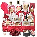 25Pcs Christmas Gifts for Women - Luxury Bath and Body Spa Gift Basket for Women with Necklace | Relaxing Care Kit Valentine\'s Mothers Day Gifts for Mom Gift Baskets for Anniversary or Bridal Shower