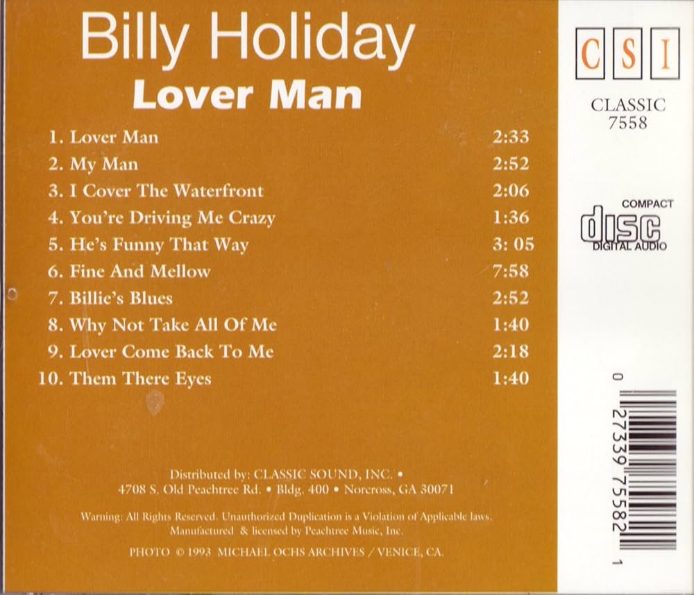Billie Holiday - Lover Man - Amazon.com Music