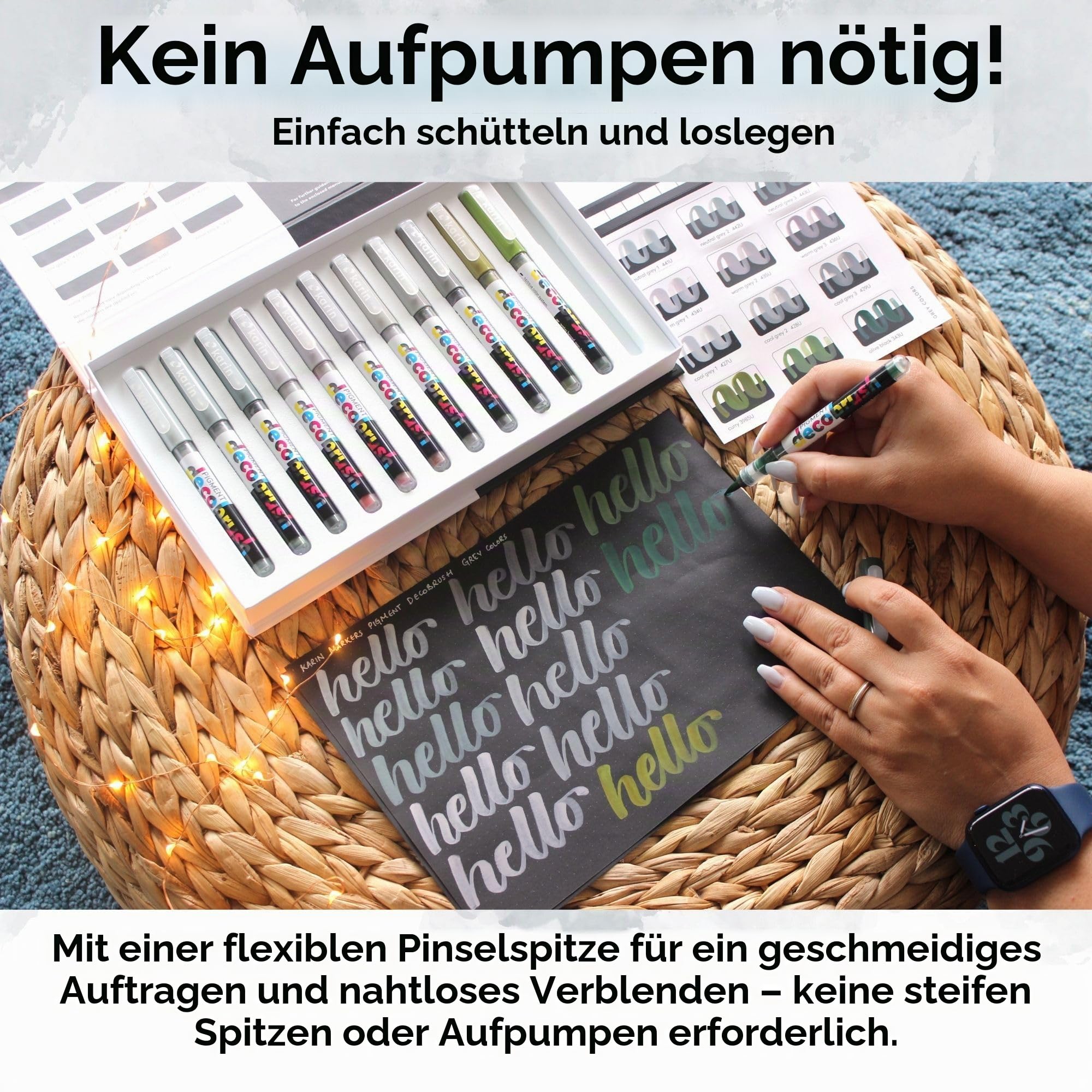 Karin decobrush MASTER Set 84 pcs. (color collections: Basic, Passion, Violet-Blue, Nature, Nude, Grey, Pastel)