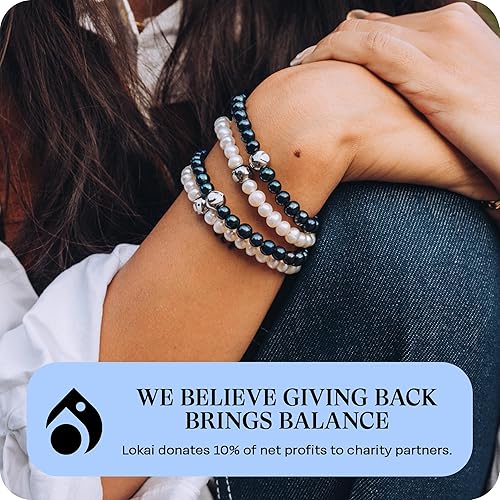 Miniatura 5 de Lokai Pulsera de cuentas de piedras preciosas para mujeres y hombres, colección de piedra y metal, joyería de cristal y piedras preciosas pulsera de