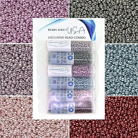 Ceylon Mix - 6 Color Mix Miyuki Round Rocaille Seed Beads Size 11/0, Each In 2", 8.5 - Foto 6
